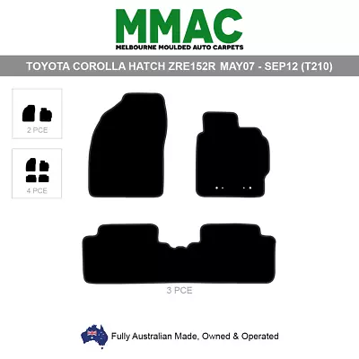 Car Mats To Suit (t210) Toyota Corolla Hatch Zre152r May 07 - Sep 12  • $29.95