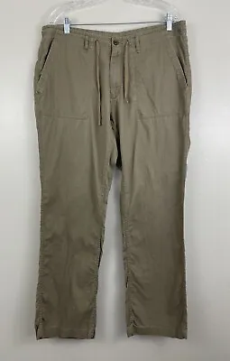 Patagonia Island Hemp Pants Brown Straight Relaxed Casual Fit Men's Large FLAW • $37.20