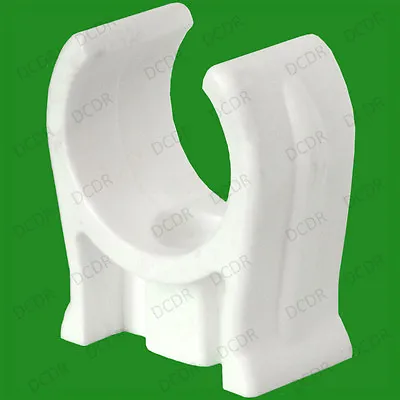 15mm White Cable Pipe Snap In Open Clips Pack Sizes From 5x-50x For Plumbing • £2.44