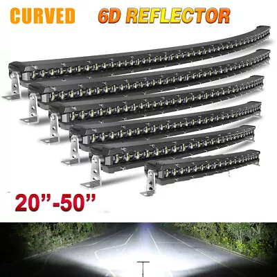 Curved 20  26  32  38  44  50  Slim LED Light Bar For Jeep Offroad Driving Truck • $72.44