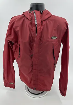 Stearns Dry Wear Mens Red Full Zip Jacket Coat Windbreaker Medium Nylon 8739 • $13.49