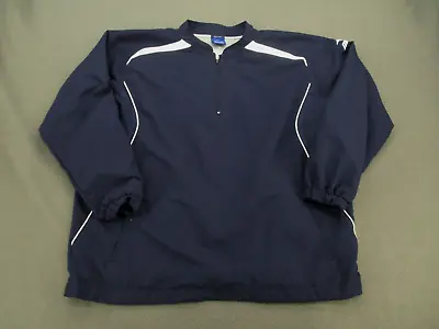 Mizuno Youth Baseball Jacket YL Blue Long Sleeve Quarter Zip Boys Large • $12.99