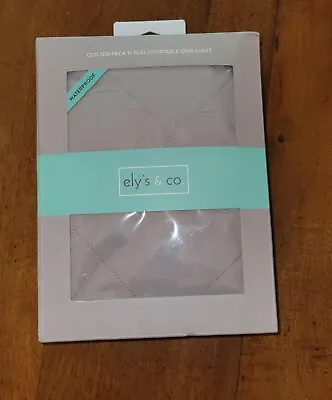 Ely's & Co Quilted Pack N Play Waterproof Crib Sheet Portable Crib Sheet Gray • $3.50