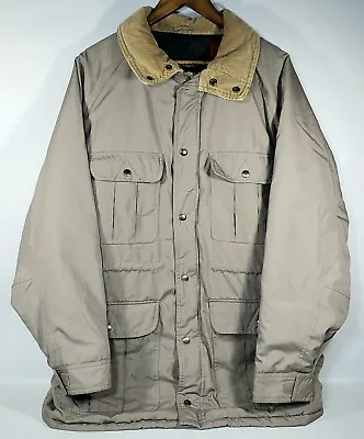 PACIFIC TRAIL Beige Winter/Chore Jacket | Flannel / Corduroy Trim | Men's XL  • $18.74