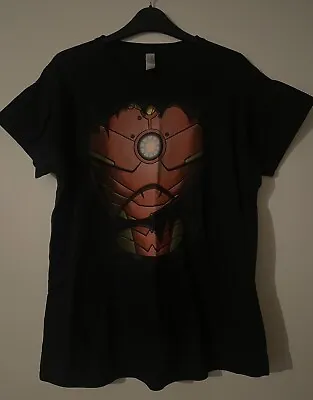 Iron Man T Shirt Ladies 2XL Tony Stark Black Red Marvel Avengers Tee • £8.99