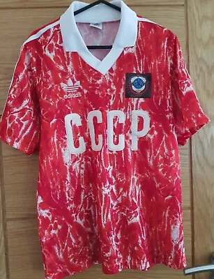 £185 • Buy USSR CCCP Russia 1989/91 Home Football Shirt Original Vintage Adidas Size 34/36