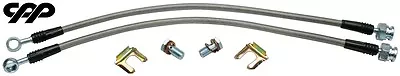 Hot Rod Street Rod Front Stainless 7/16 Banjo Brake Hose Kit 3/8 Line • $59