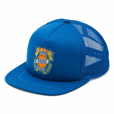 Vans Off The Wall Men's Barley Trucker Hat Cap - Blue • $24.99