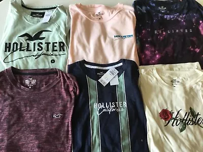 Hollister Graphic T-shirt Crew Neck Short Sleeve 100% Cotton All Colors & Styles • $4.99