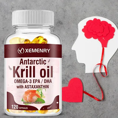 Antarctic Krill Oil 2000mg - With Omega-3 EPA DHA And Astaxanthin Supplements • $17.50