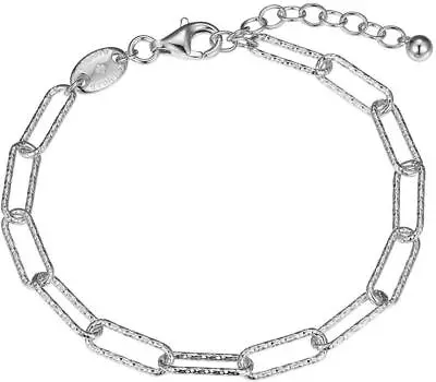 Charles Garnier 6.75 +1.25  Sterling Silver Diamond-cut Paperclip Chain Bracelet • $60