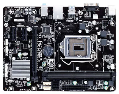 GIGABYTE GA-H81M-S1 Motherboard Core I7/i5/i3/Pentium/Celeron LGA1150 DDR3 M-ATX • $75.98