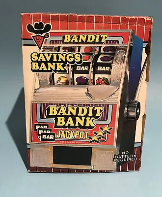 $36.05 • Buy Vintage One Arm Bandit Bank Mechanical Slot Machine & Savings Bank Box HONG KONG