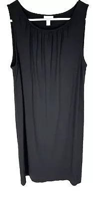 J. JILL Tank Dress Size P Medium Wearever Collection Stretch Solid Black • $18.44