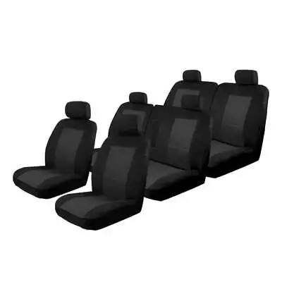 Custom Made Velour Seat Covers Suits Holden Captiva 7 3/2011-2018 Black Airbag D • $559