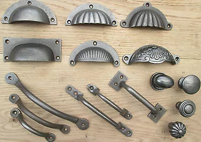 Cast Iron Chest Drawer Wardrobe Kitchen Cupboard Cabinet Door Handles & Knobs • £2.99