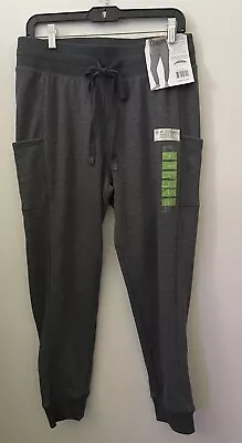 Earth Yoga Women’s Gray  Organic Cotton Stretch Fleece Zen Sweatpants Size L • $15