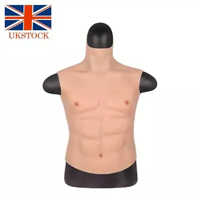 Silicone Muscle Suit Man Transgender Artificial Simulation Chest For Under 170cm • £76.87