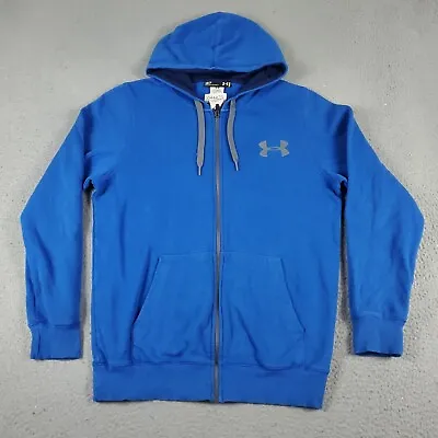 Under Armour Sweater Mens Small Blue Full Zip Up Hoodie Sweatshirt * • $24.95