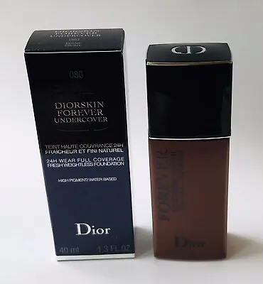 £12 • Buy Dior Diorskin Forever Foundation 080 Ebony Undercover 24H Full Coverage
