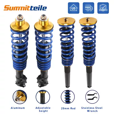 4PCS Front+Rear Full Coilover Struts Shocks Adjustable For VW Jetta Golf Cabrio • $179.89