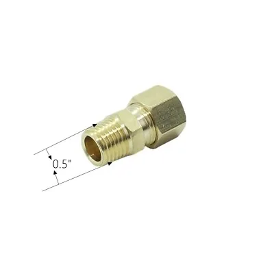 3 Pcs Brass Compression Fitting Male Connector 3/8  Tube OD X 1/4  NPT Adapter • $7.99