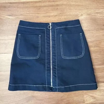 Vero Moda Women's Size Small Mini Dark Wash A-Line Stretch Jean Skirt • $9.89
