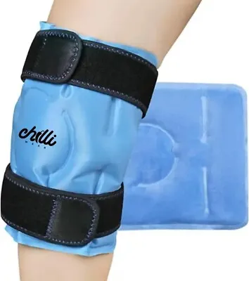 Knee Ice Pack Wrap Post-surgery Soft Gel Pack For Pain Relief Hot & Cold Therapy • £14.95