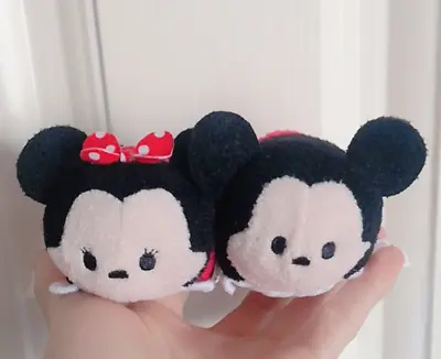 Disney TSUM TSUM Mickey & Minnie Mini Plush Toys Dolls Screen Cleaners 3.5 /9cm • $9.49