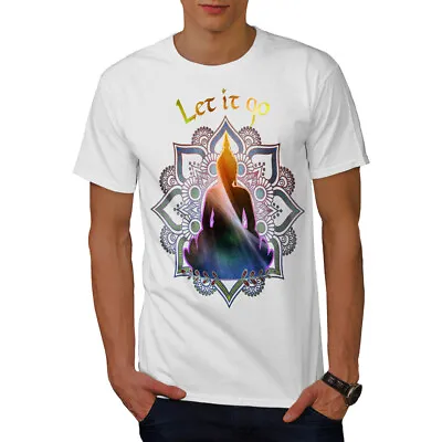 £17.99 • Buy Wellcoda Buddha Mindfull Zen Mens T-shirt, Let It Go Graphic Design Printed Tee