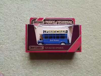 Matchbox Models Of Yesteryear - Y-23 1922 AEC Omnibus Lifebuoy Soap - 1986 Boxed • £1.99