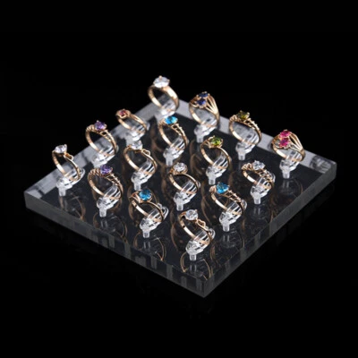 Acrylic Ring Display Stand Jewelry Storage Showcase Organizer Ring Holder Tray • $9.84