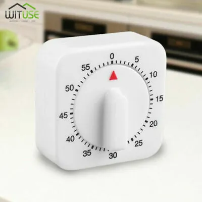 1 Hour 60 Mins Mechanical Kitchen Cooking Timer Game Alarm Count Down Timer Tool • £4.38