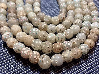 RARE!  Antique Venetian White Skunk Beads. African Trade Beads • $145