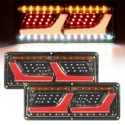 $42.99 • Buy 12v Led Dynamic Truck Rear Tail Light Caravan Ute Trailer Ute Indicator Lamp X2