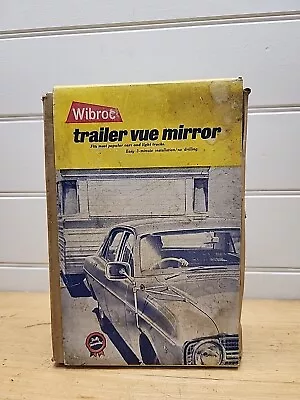  Vintage Wibroc Trailer View Mirror Holden Ford Valiant Caravan Clip On   Nos • $179.23