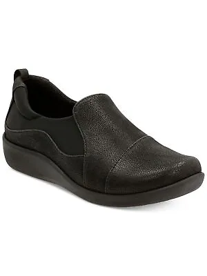 CLOUD STEPPERS BY CLARKS Womens Black 1/2  Platform Wedge Flats Shoes 9.5 M • $29.84