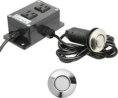 Garbage Disposal Air Switch DUAL OUTLET Sink Top/Counter Top Waste Disposal On • £33.25