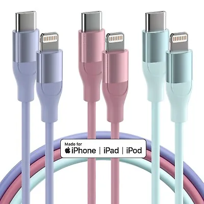 3pack USB C To Lightning Cable 6ft PD Charging For IPhone 13/12/11 MFi Certified • £7.19