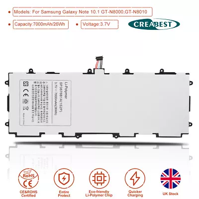 £110.91 • Buy 7000mAh Battery For Samsung Galaxy Tab 2 10.1  P5100 SP3676B1A(1S2P) N8000 New