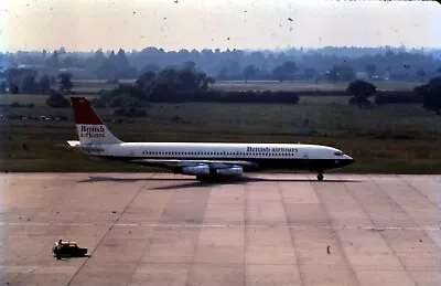 35mm Slide  British Airtours Boeing 707 Manchester Airport Approx 1978 • £3.25