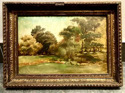 Antique Impressionist Hudson River School Oil Painting Mt. Vernon Signed - Fine • $650