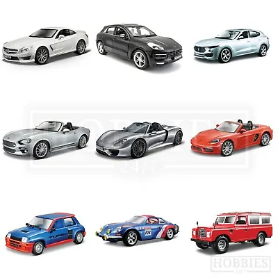 Bburago 1:24 Scale Diecast Model Cars Porsche Maserati Alfa Renault Land Rover • £15.30