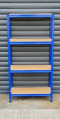 4 Tier Heavy Duty Metal Shelving Rack Unit Garage Storage 150x75x30cm MND • £120.94
