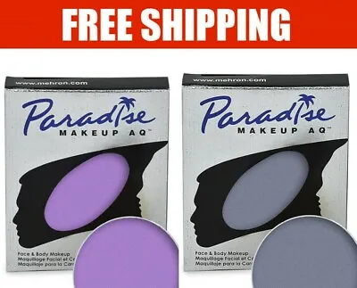2 Mehron Makeup Paradise Makeup AQ Face & Body Paint - 1.4 Oz - Purple And Gray • $9.50