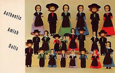 Lancaster PA Amish Mennonite Miniature Dolls Modesty Clothing Vtg Postcard T4 • $11.45