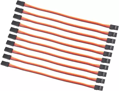 10Pcs Male To Male Servo Extension Lead Wire 22Awg 60Cores Cable 15Cm For RC Air • $14.70