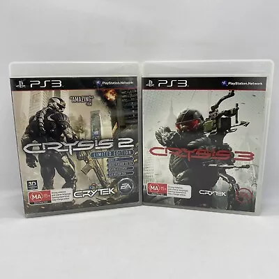 Crysis 2 Limited Edition & Crysis 3 PS3 PlayStation 3 Free Tracked Postage • $13.99