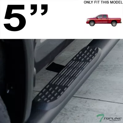 Topline For 2002-2009 Dodge Ram Quad Cab 5  Oval Side Step Nerf Bars - Matte Blk • $160