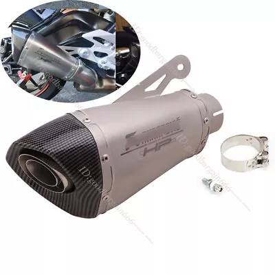 For BMW S1000RR S1000R Exhaust Tips Motorcycle 60mm Slip-on Muffler Pipe Steel • $115.19